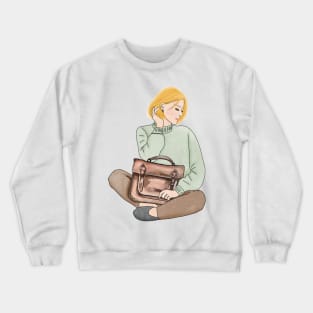 School girl (4) Crewneck Sweatshirt